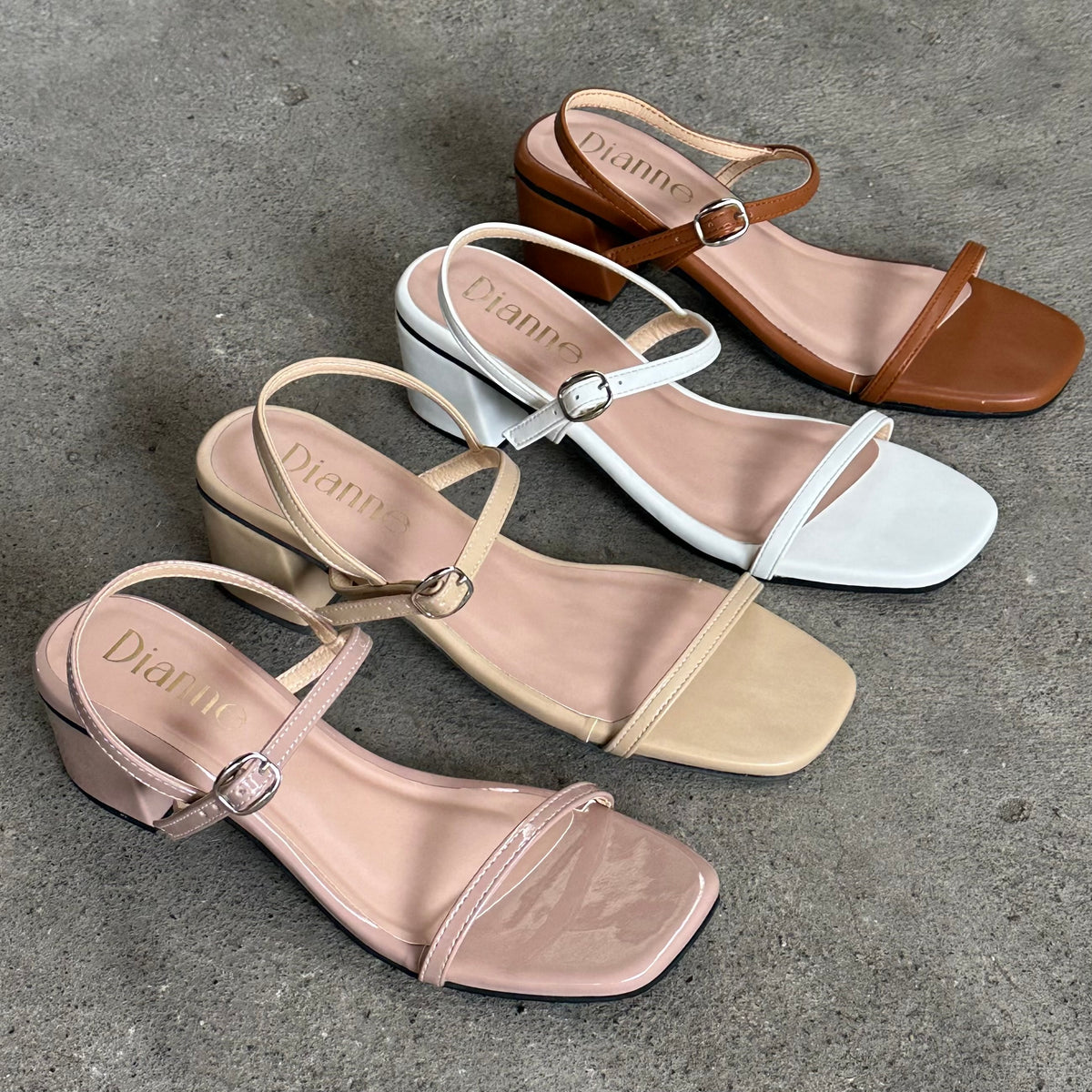 A OLIVIA Leather Heels 2 inch