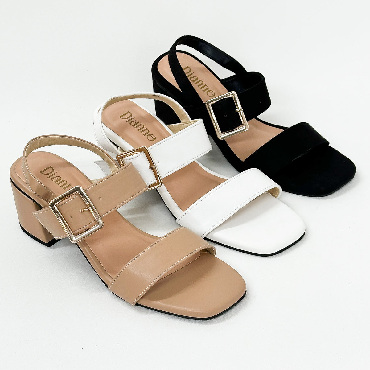 A Cynthia Buckled Leather Heel