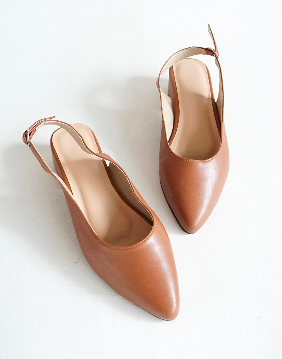 Maria Shoes Tan 1.5 inch heel