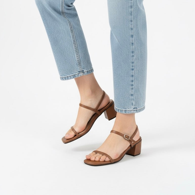 A OLIVIA Leather Heels 2 inch