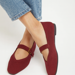 A Via Jade Knitted Mary Janes