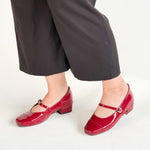 Bailey Mary Janes Maroon 1 inch