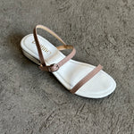 A Kimmy Strappy Sandals 1 inch heel two tone