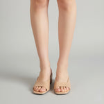 Angela Beige Square Heel