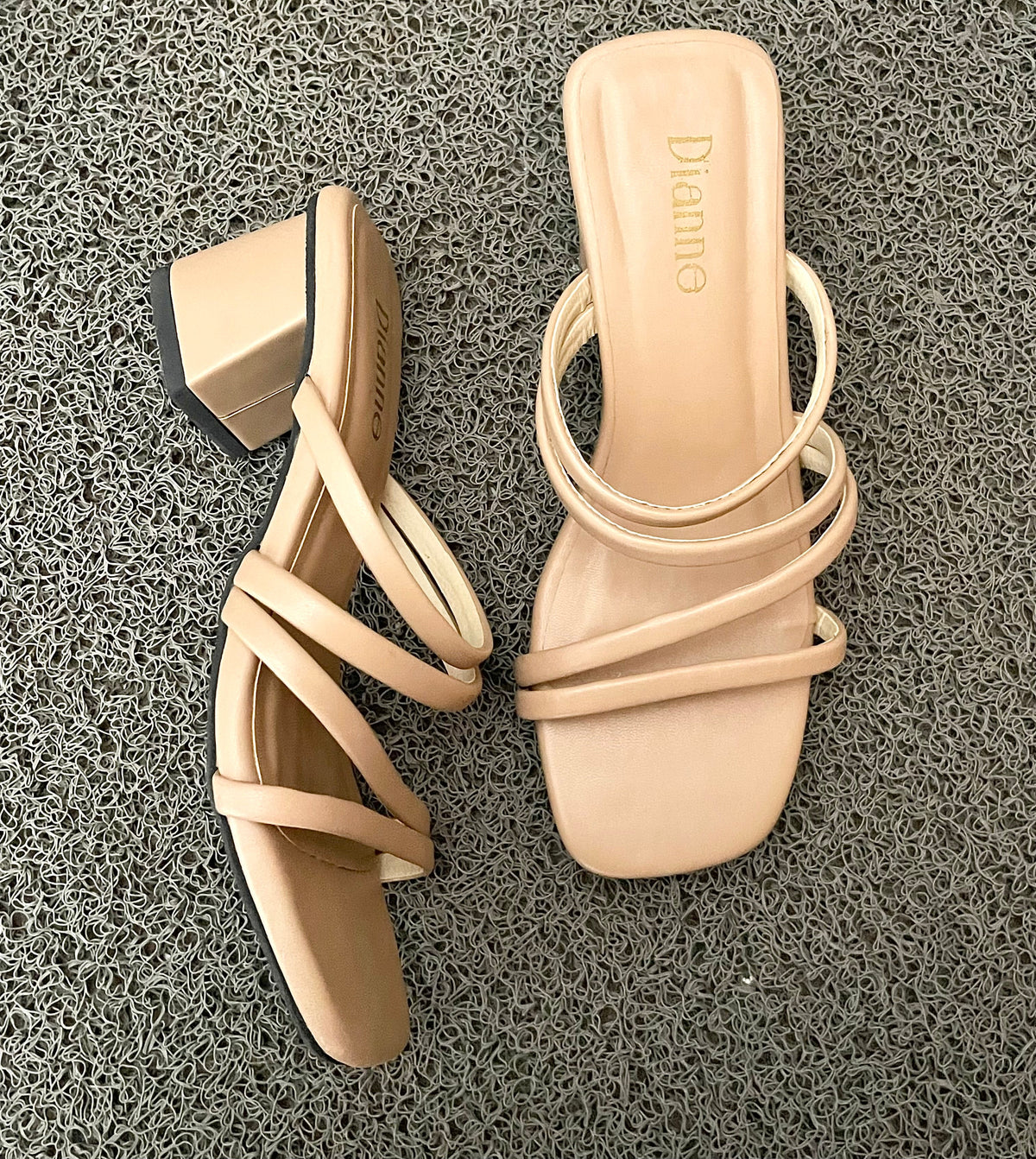 A Alyssa Chunky Strappy Heels