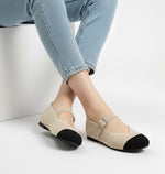 A Via Jade Knitted Mary Janes