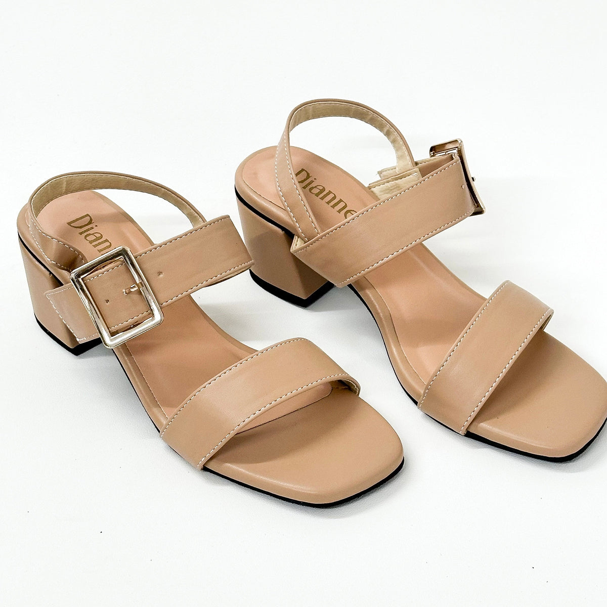 A Cynthia Buckled Leather Heel