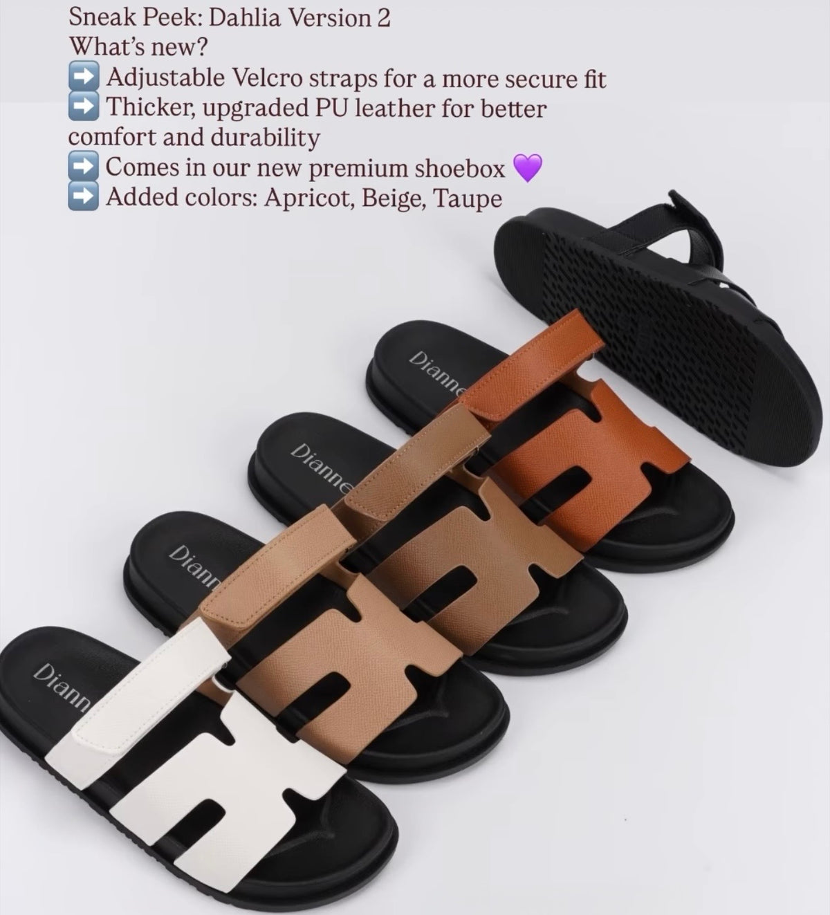 A Slides Dahlia Velcro Strap (Premium Shoebox)