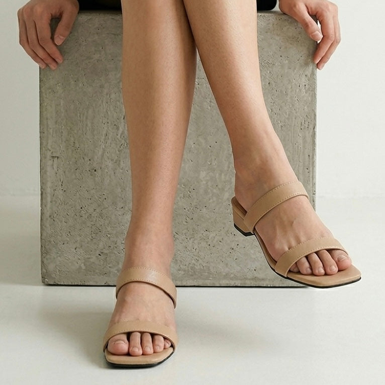 Sabby Square Suede Sandals