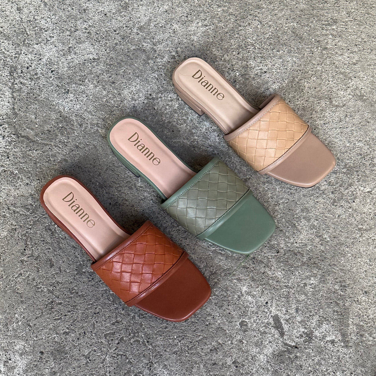 Belle Weave Slip On Sandals