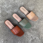 Belle Weave Slip On Sandals