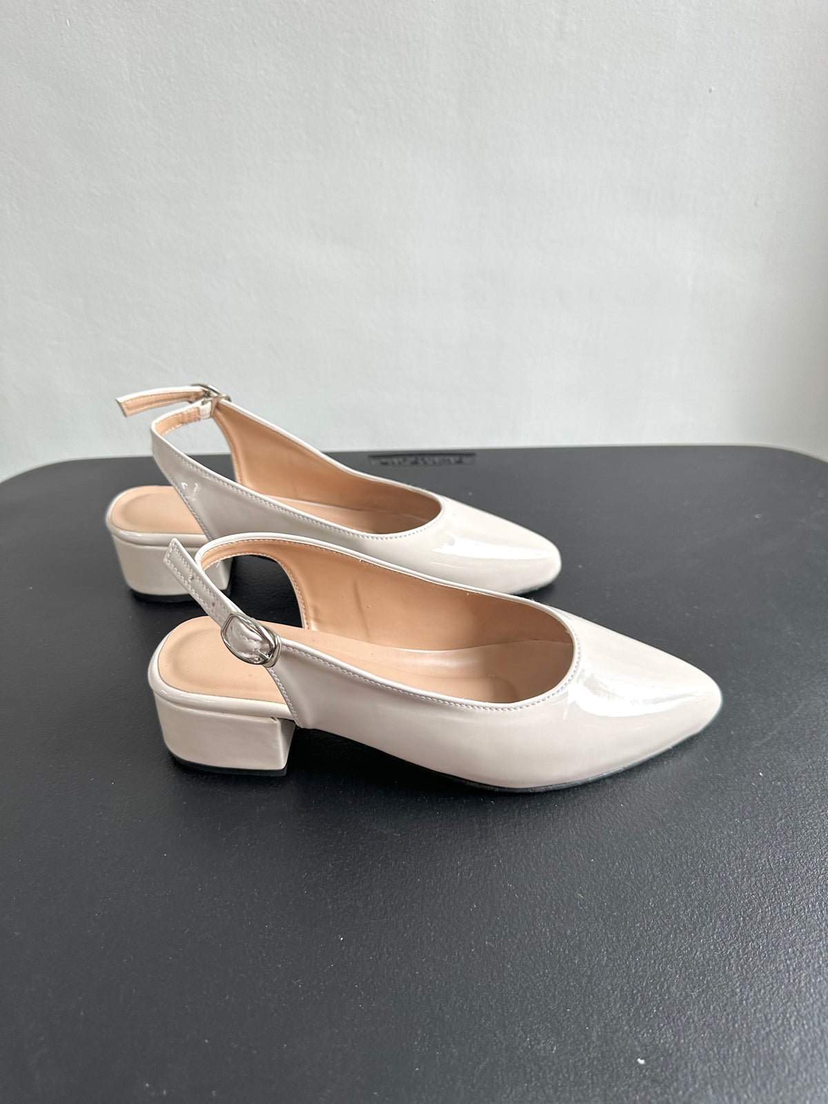 Maria Shoes Nude Glossy 1.5 inch heel