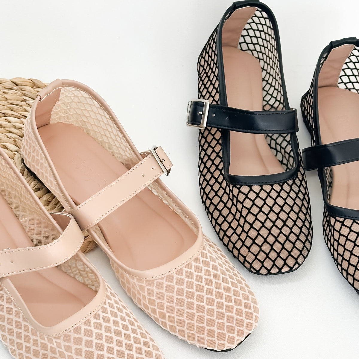 A Zarah Mesh Mary Janes