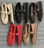 A Via Jade Knitted Mary Janes