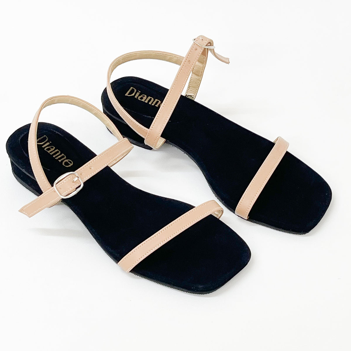 A Kimmy Strappy Sandals 1 inch heel two tone