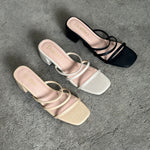 A Rea 3 Strap Leather Sandals