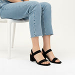 A Kianna Block Heels Garter Style