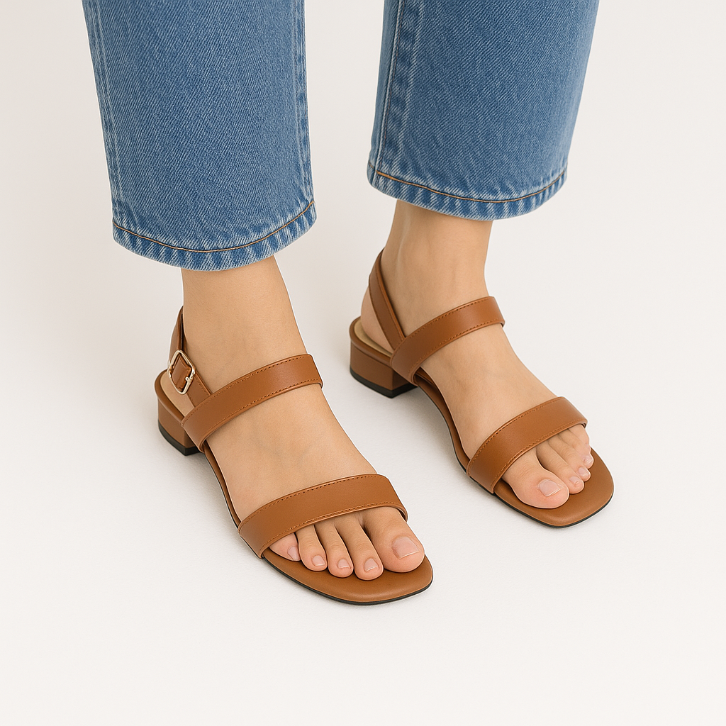Sandra Leather 1inch Sandals