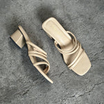 A Alyssa Chunky Strappy Heels