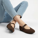 A Via Jade Knitted Mary Janes