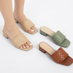 Belle Weave Slip On Sandals