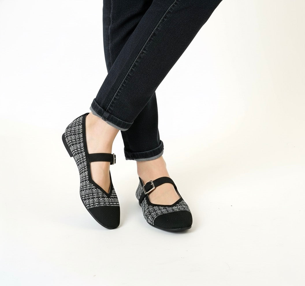 A Via Jade Knitted Mary Janes (Restocked)