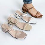 A OLIVIA Leather Heels 2 inch