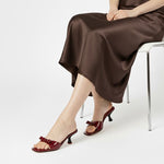 Ribbon Stilleto Maroon