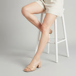 Angela Beige Square Heel