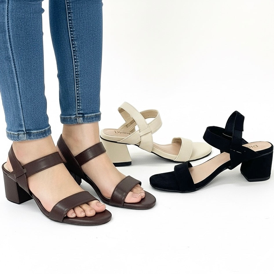 A Kianna Block Heels Garter Style