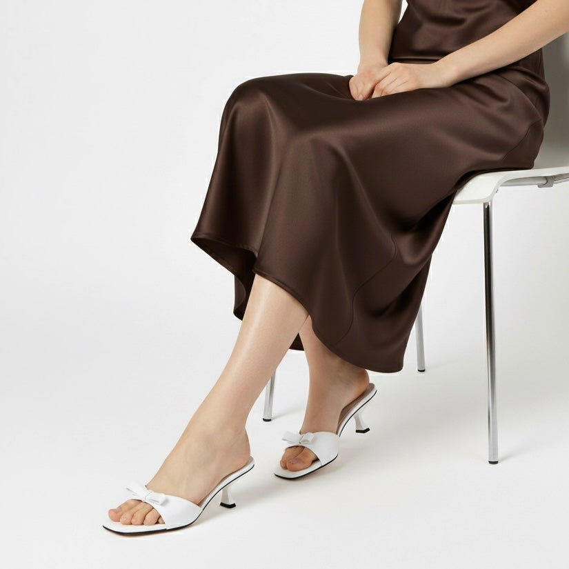 Ribbon Stilleto White