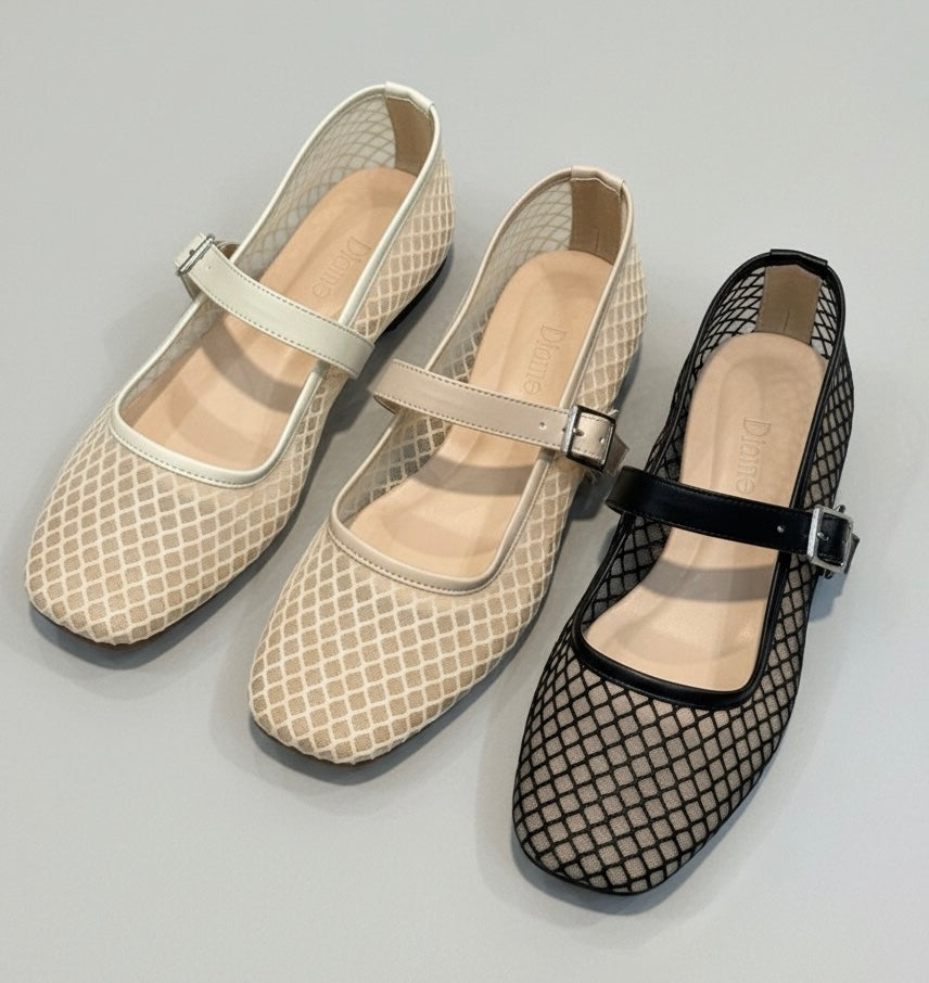 A Zarah Mesh Mary Janes