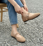 A Via Jade Knitted Mary Janes