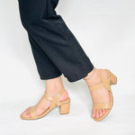 A Kianna Block Heels Garter Style