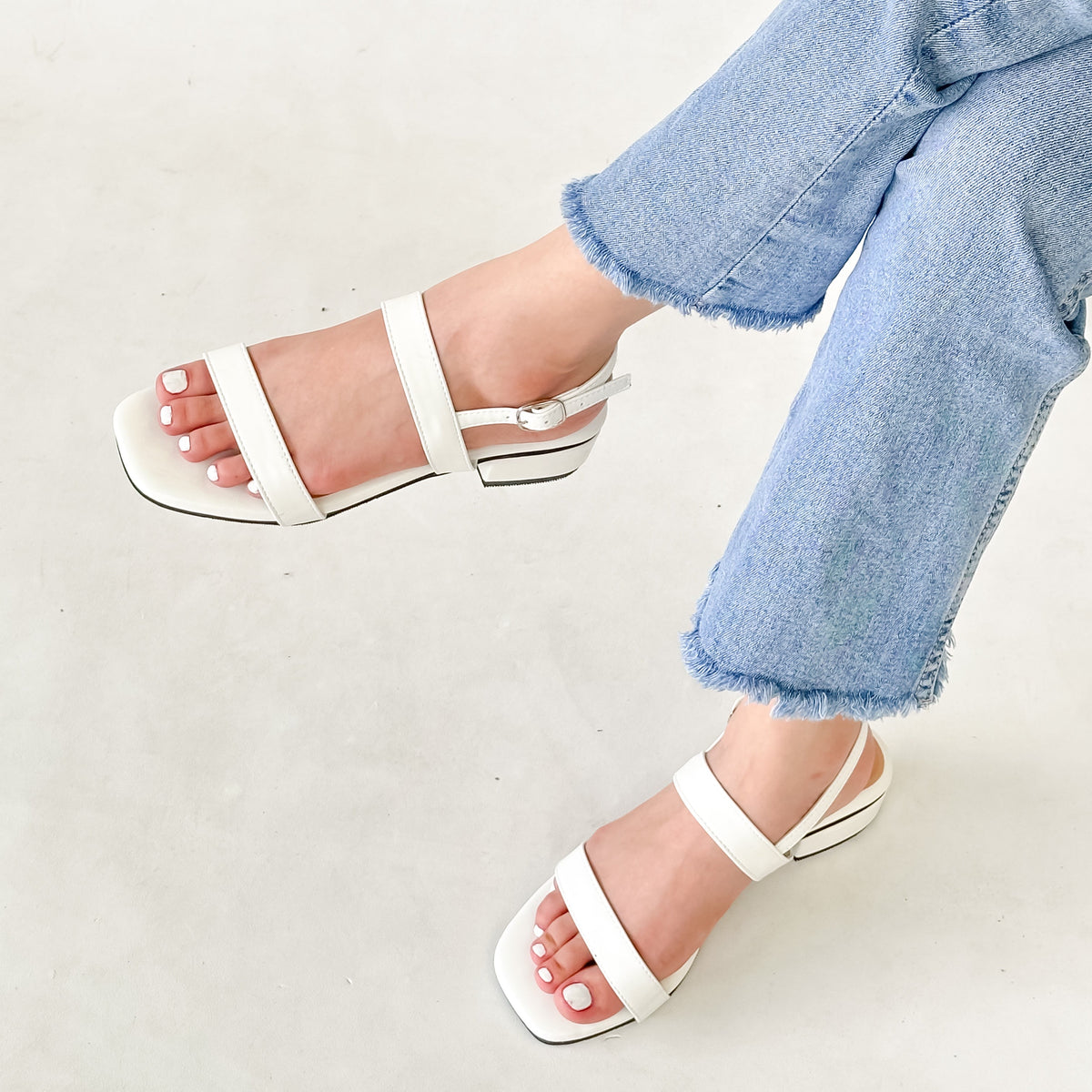 Sandra Leather 1inch Sandals