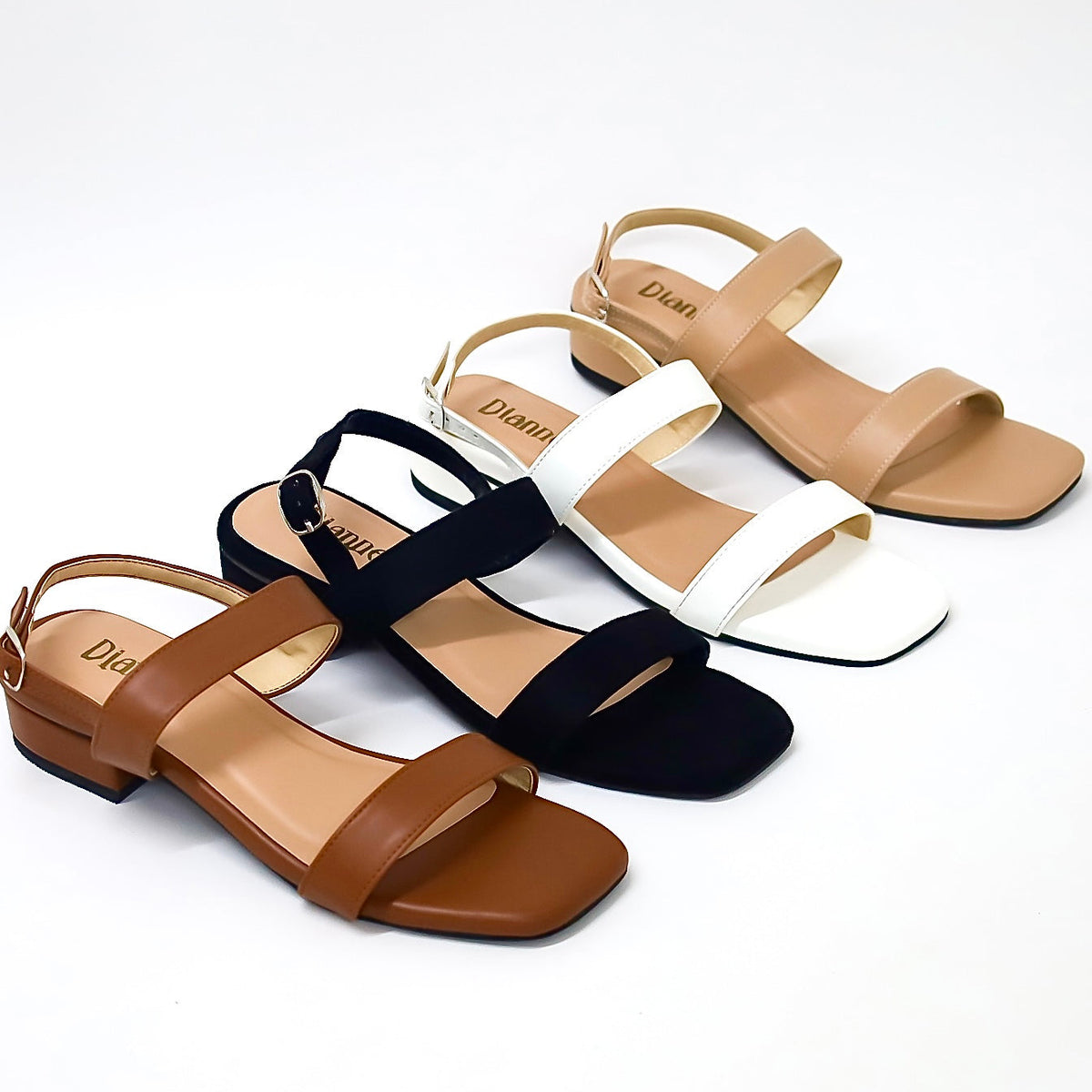 Sandra Leather 1inch Sandals
