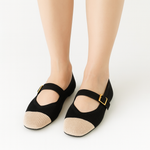 A Via Jade Knitted Mary Janes