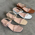 A OLIVIA Leather Heels 2 inch