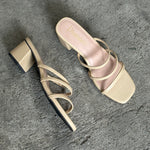 A Rea 3 Strap Leather Sandals