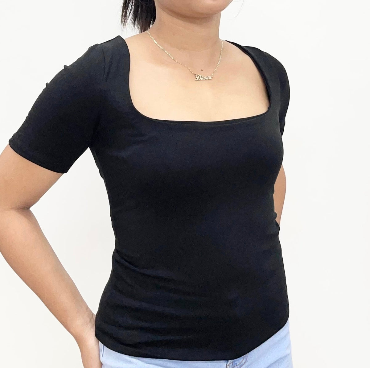 Basic Top Square Neck Korean Spandex Body hugging (M,L,XL)