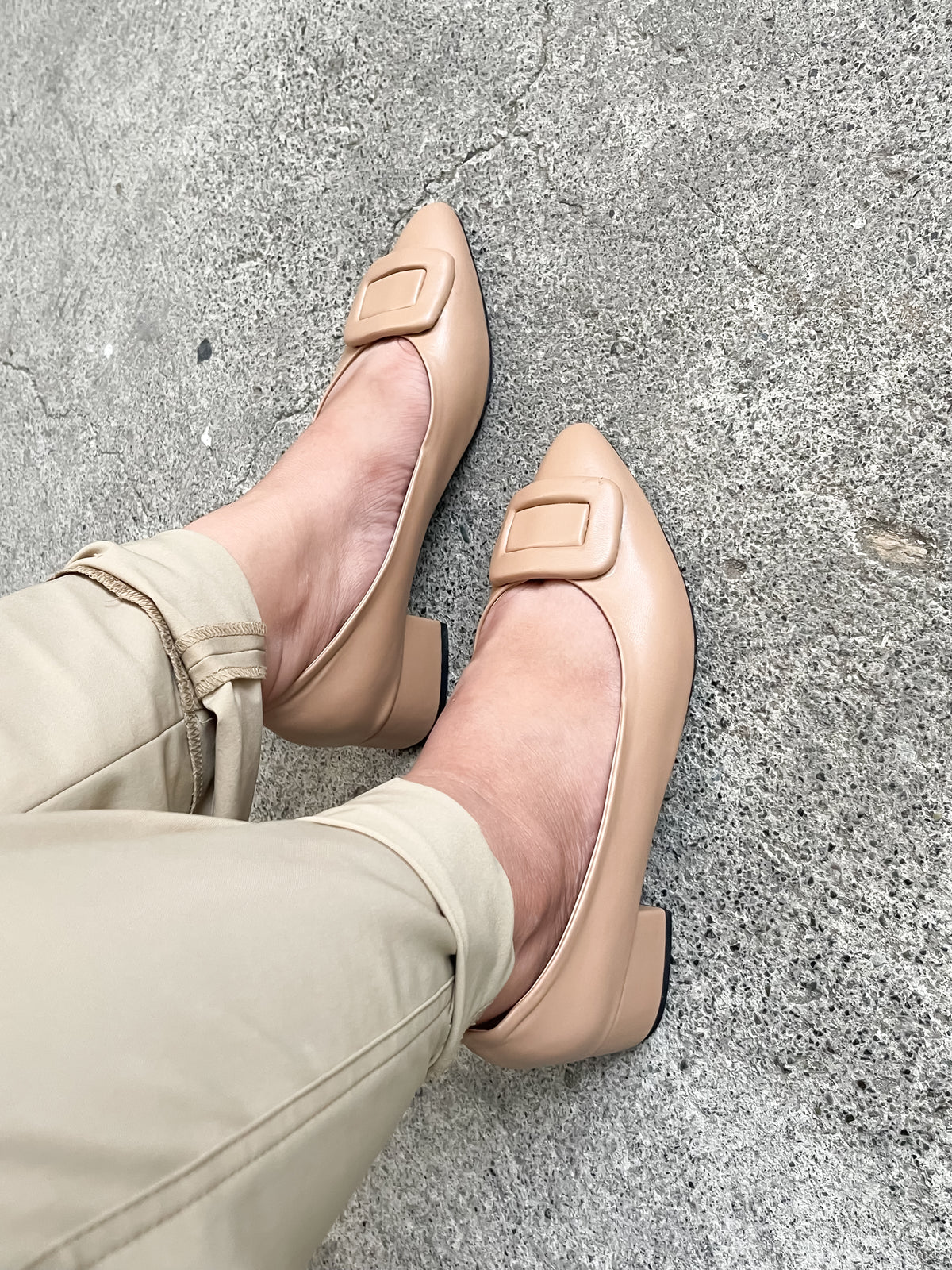 Ashley Beige Shoes Heeled