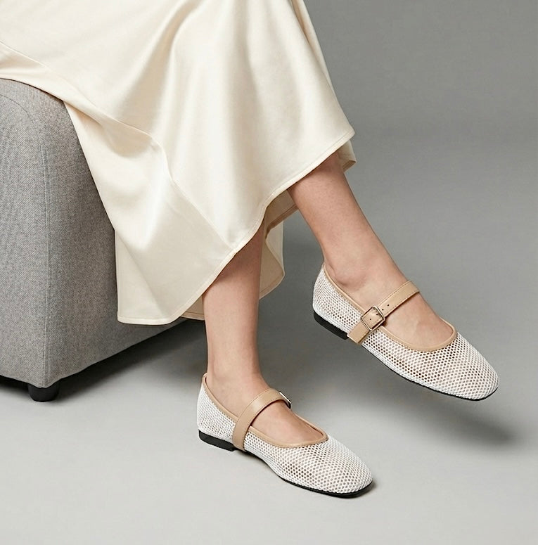 A Zarah Mesh Mary Janes