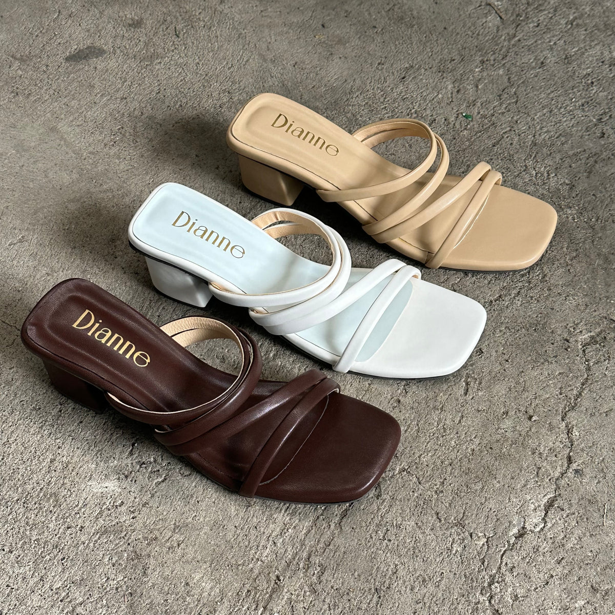 A Alyssa Chunky Strappy Heels