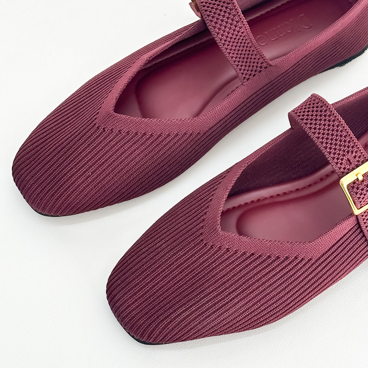 A Via Jade Knitted Mary Janes