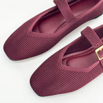 A Via Jade Knitted Mary Janes