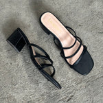 A Rea 3 Strap Leather Sandals