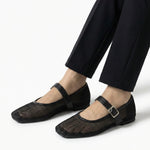 A Zarah Mesh Mary Janes