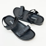 D Slides Velcro Black