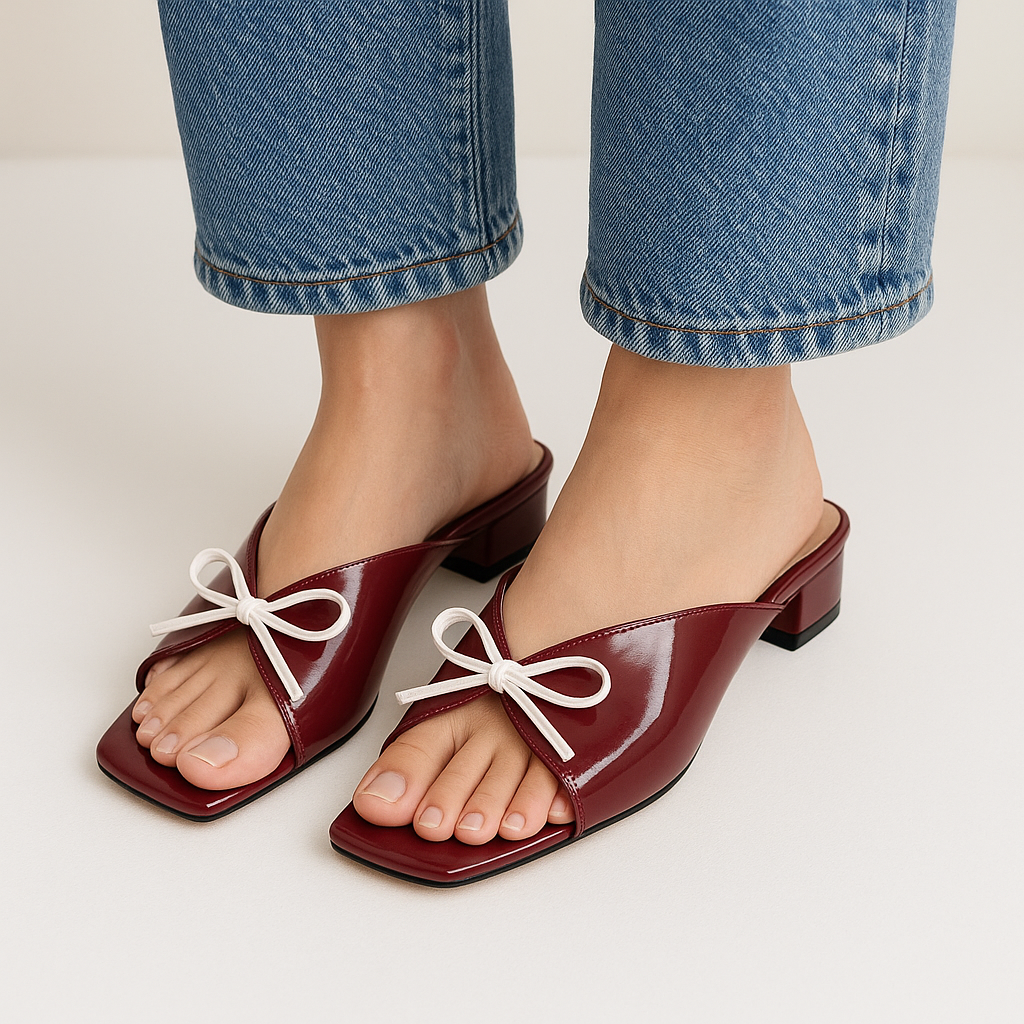 Sylvia Bow Sandals 1 inch
