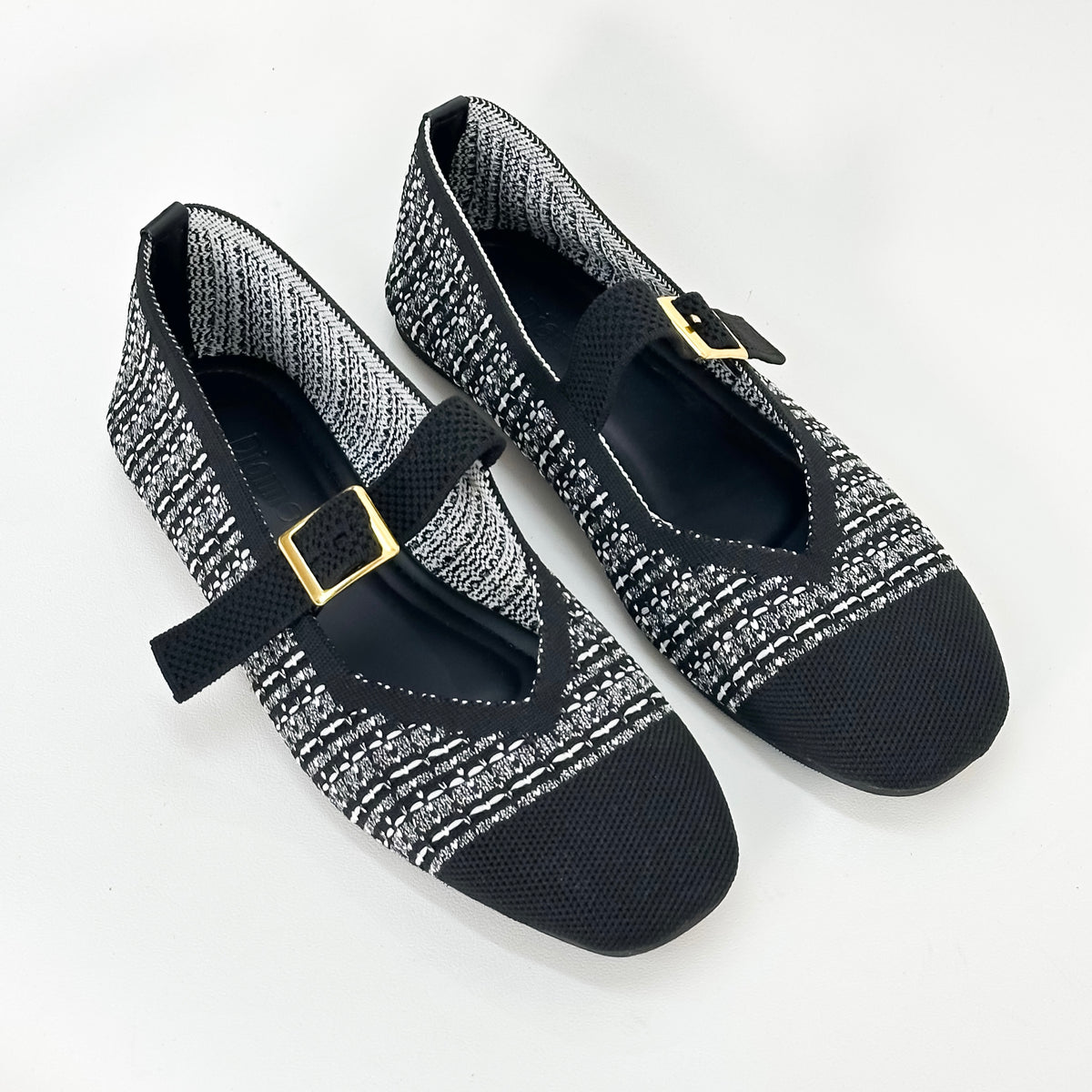 A Via Jade Knitted Mary Janes